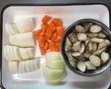 根菜ホクホク✿ごぼうと鶏団子のみそ汁作り方2写真