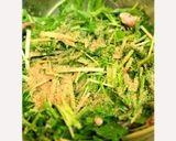 鯖缶と水菜の胡麻ドレサラダ作り方3写真