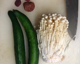 えのきときゅうりの梅肉和え作り方1写真
