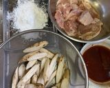 鶏肉とゴボウのコチュジャン炒め作り方1写真