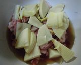 たけのこと豚肉のレンジ蒸し作り方4写真