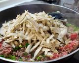 覚書♡めちゃ旨い合挽きと牛蒡の簡単炒飯♡作り方1写真