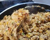 覚書♡めちゃ旨い合挽きと牛蒡の簡単炒飯♡作り方4写真