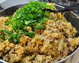 覚書♡めちゃ旨い合挽きと牛蒡の簡単炒飯♡作り方5写真