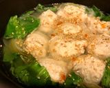 むっちり鶏団子と青梗菜のスープ作り方6写真
