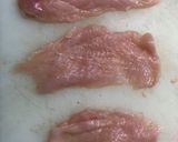 胸肉の大葉梅はさみ焼き作り方1写真