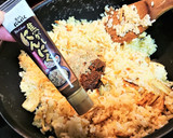 冷や飯消費！豆苗と小揚げのコク旨和風炒飯作り方5写真