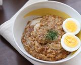 オートミールでチーズカレー粥作り方5写真