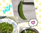 茹でスナップエンドウ❇️レンチンで艶やか作り方1写真