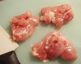 鶏肉のジューシー片栗揚げ。作り方1写真