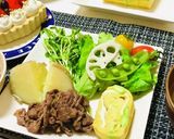 バランスメニュー、夕飯の献立牛肉メイン作り方7写真