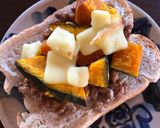 納豆とかぼちゃのチーズトースト作り方3写真