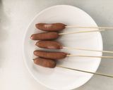 もちdeチーズなしハットグ　アレルギー作り方1写真