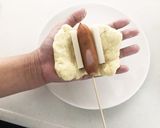 もちdeチーズなしハットグ　アレルギー作り方2写真