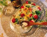 チキンとたっぷり野菜のクリームドリア作り方12写真