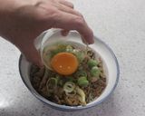 松屋の期間限定!ガリたま牛めし♪作り方5写真