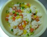 №３２　夏野菜のキラキラ宝石箱ごはん作り方4写真