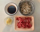 ストウブ 新ごぼうと牛肉の炊き込みご飯作り方1写真