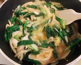 葉玉ねぎ油味噌炒め作り方4写真