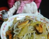 リカちゃん♡ムール貝もやしセロリ亜州炒め作り方14写真
