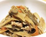 根菜と豚バラ肉の炒め煮作り方8写真