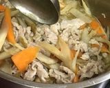 根菜と豚バラ肉の炒め煮作り方7写真