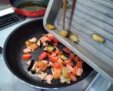 揚げ茄子としめじのトマトソースパスタ作り方10写真