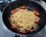 揚げ茄子としめじのトマトソースパスタ作り方15写真