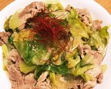 豚しゃぶ肉とレタスの味わい蒸し作り方4写真