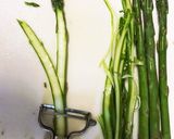 アスパラ麺入り豆乳スープ作り方1写真
