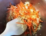 アスパラ麺入り豆乳スープ作り方3写真