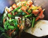 アスパラ麺入り豆乳スープ作り方4写真