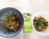 アスパラ麺入り豆乳スープ作り方5写真
