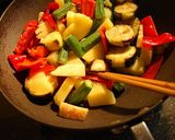 夏野菜のグリーンカレー炒め作り方5写真