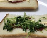 豆苗チーズトースト作り方2写真
