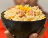 味噌バタコーンとポークの土鍋ご飯作り方12写真