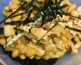 毎日の納豆●鶏むね肉の肉味噌+海苔作り方3写真