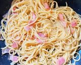 お豆腐チーズソースのカルボナーラ風作り方4写真