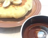 520kcalのチョコバナナホットケーキ作り方1写真