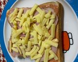 ピザ風の洋食朝ごはん作り方5写真