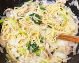 *旬の新玉ねぎと青梗菜で豆乳パスタ*作り方10写真