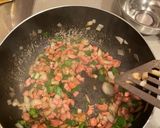男料理　ウインナーand野菜のお手軽丼作り方7写真
