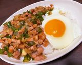 男料理　ウインナーand野菜のお手軽丼作り方8写真