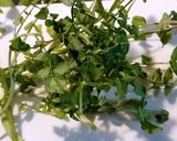 クレソンたっぷりで大人のペペロンチーノ作り方1写真