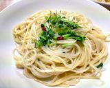 クレソンたっぷりで大人のペペロンチーノ作り方8写真