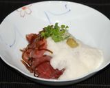きはだまぐろの生姜こんぶ和えやまかけ丼♪作り方1写真