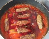 スパゲティーのハンバーグ包みトマト煮込み作り方14写真