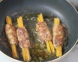 スパゲティーのハンバーグ包みトマト煮込み作り方8写真