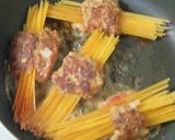 スパゲティーのハンバーグ包みトマト煮込み作り方9写真