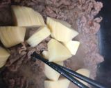 牛肉たっぷり*御馳走たけのこの若竹煮作り方3写真